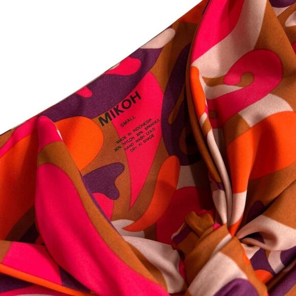 MIKOH Women's Lana Retro Print Strapless One Piece Swimsuit Size Small - Picture 4 of 5